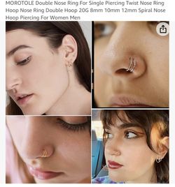 double c nose rings chanel