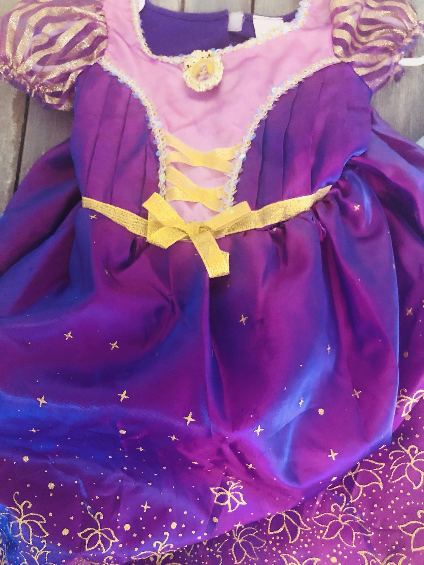 Rapunzel Dress with large hoop bottom Halloween