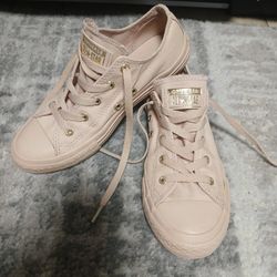 Converse Chuck Taylor All Star Low Pink  Rose Gold Accents Girls Size 3