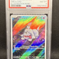 2023 Pokemon Scarlet & Violet Greavard Illustration Rare PSA 8
