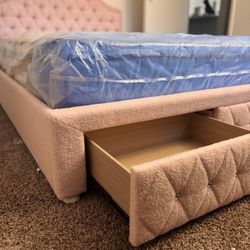 Girl Bed Full Size Frame And Backboard 