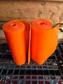 ULINE Orange PVC Vinyl Strip Door Replacement Strips – 12" x 12' – 2 Pack