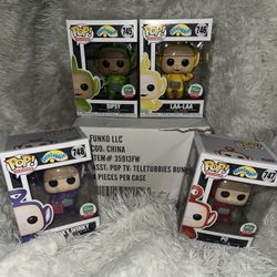 New! Funko Pop! Television Teletubbies Funko Shop Exclusive 4PC Set COMPLETE SET