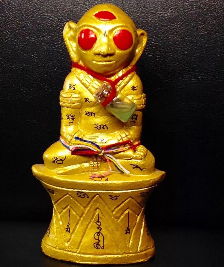 Magic Voodoos Phra Ngarn 3 Eyes Lover Deity Lucky Attraction Love Statue Thai Amulet Collection Blessed by Master Ajarn Uthien