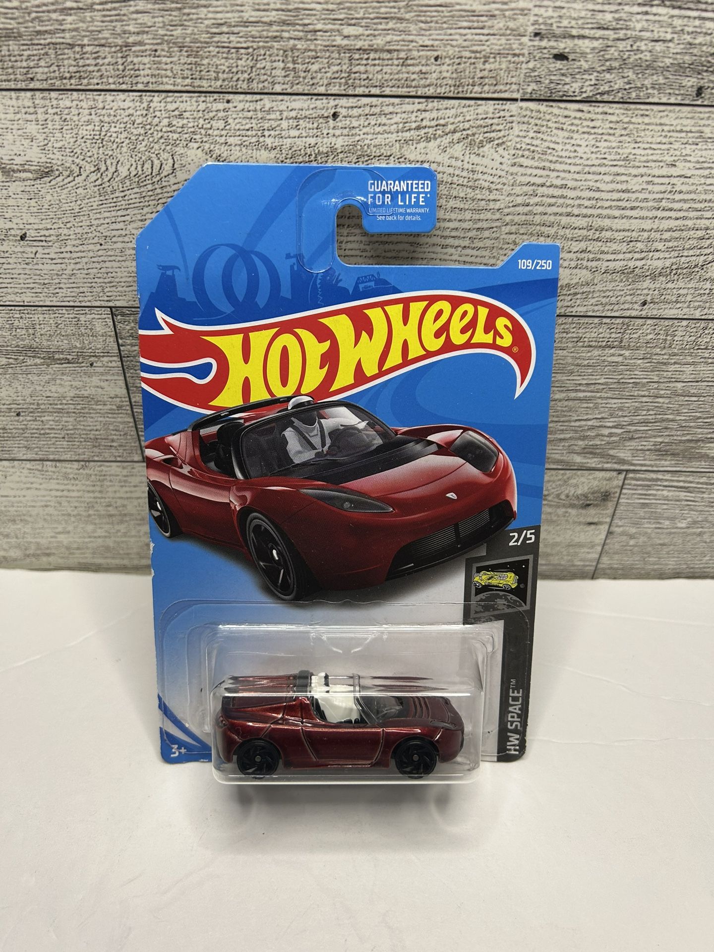Hot Wheels Red ‘2017 Tesla Roadster With Starman / HW Space • Die Cast Metal • Made is Malaysia