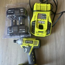 RYOBI Impact Drill With Two Batteries And Chargers