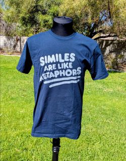 Similes Are Like Metaphors English Grammar Text Adult Medium Funny Geek T-shirt
