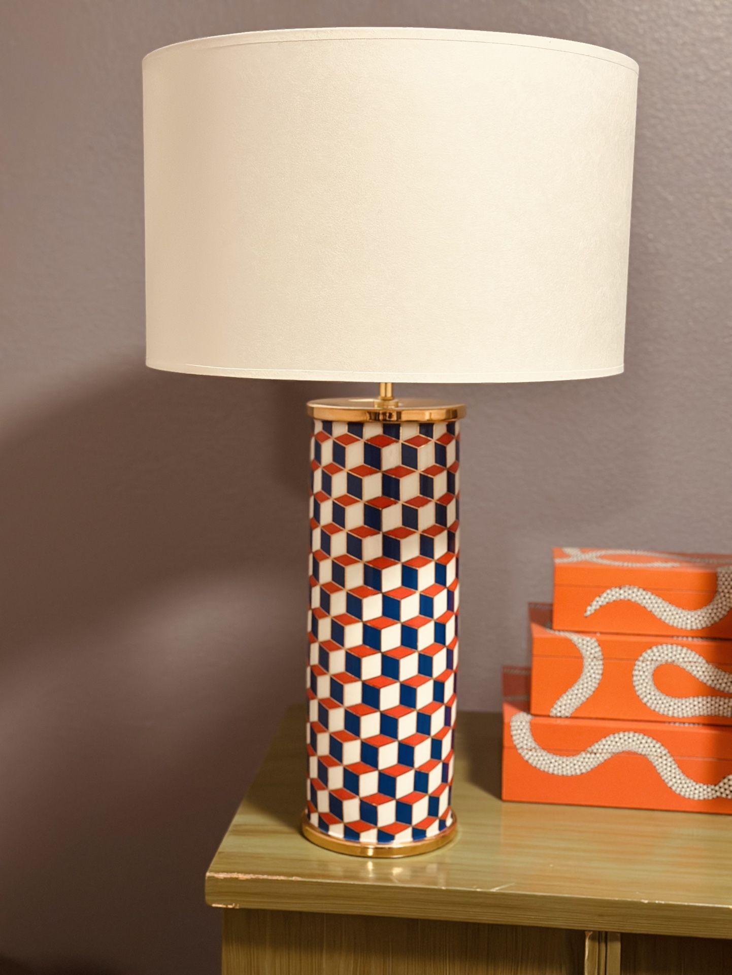 Jonathan Adler Canarby Table Lamps White Shade