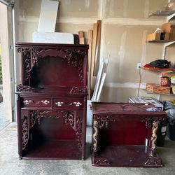 Asian buddha display case 