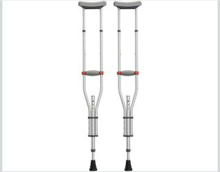 Adjustable Lightweight Aluminum Underarm Crutches Pair