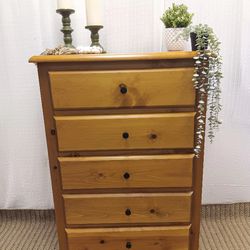 Gorgeous Reimagined Vintage Wood Dresser For Sale 