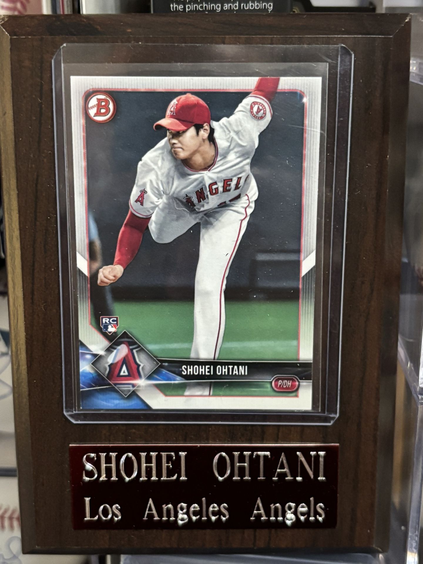 2018 Bowman Shohei Ohtani Rookie Card In Plaque