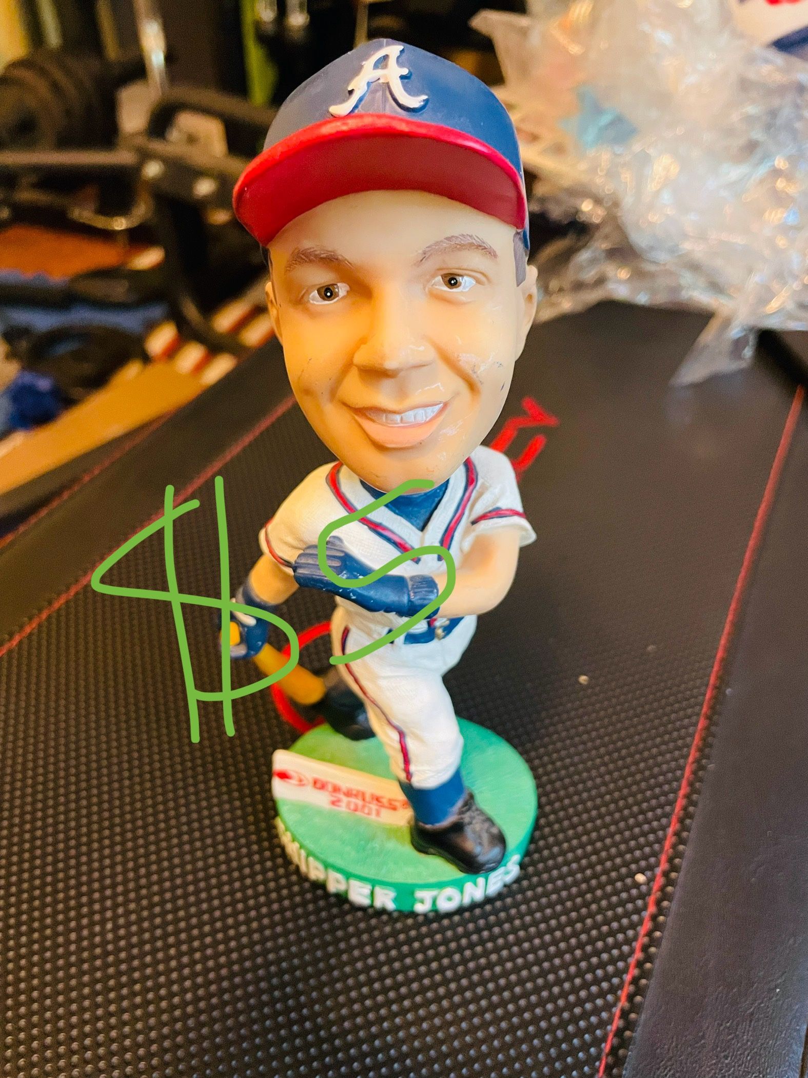 2001 Chipper Jones Bobblehead Atlanta Braves (small Defect)