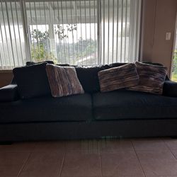 Large Dark Blue Sofa