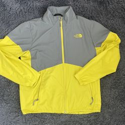 The North Face Yellow Grey Windbreaker Jacket Reflective | Medium Men