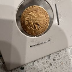 1913 $2.5 Indian Head Gold Coin