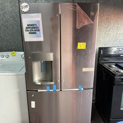 GE FRENCH DOOR REFRIGERATOR STAINLESS STEEL OPEN BOX 