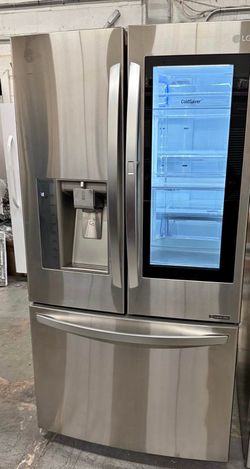 LG 36"wide French door stainless steel refrigerator in excellent condition