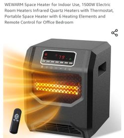 1500 W Electric Cabinet Infrared Space Heater with Remote Control