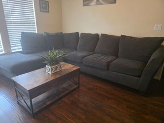 Sectional Sofa, Lift-Top Coffee Table & TV Stand – $300