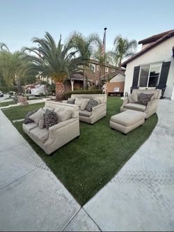 FREE love seat (front couch) and ottoman
