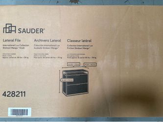 Sauder Lateral File International Lux Collection Sindoori Mango Finish