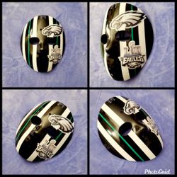 PHILLIDELPHIA EAGLES 2017 SUPERBOWL 🏆 CUSTOM WEARABLE MASK MEMORBILLIA - SHIPPING 🚛💨 AVAILABLE NATIONWIDE