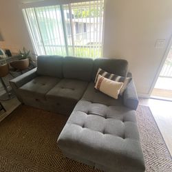 Sleeper Sofa Couch with Storage - $800
