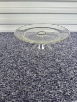Glass Pedestal Plate - model home decor