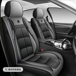 Luxury Leather 5-Seater Car Seat Cover Universal Fit Airbag Port Waterproof Anti-Slip High-End Textu