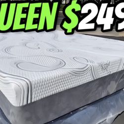 Queen organic hybrid cool gel memory foam mattress !!