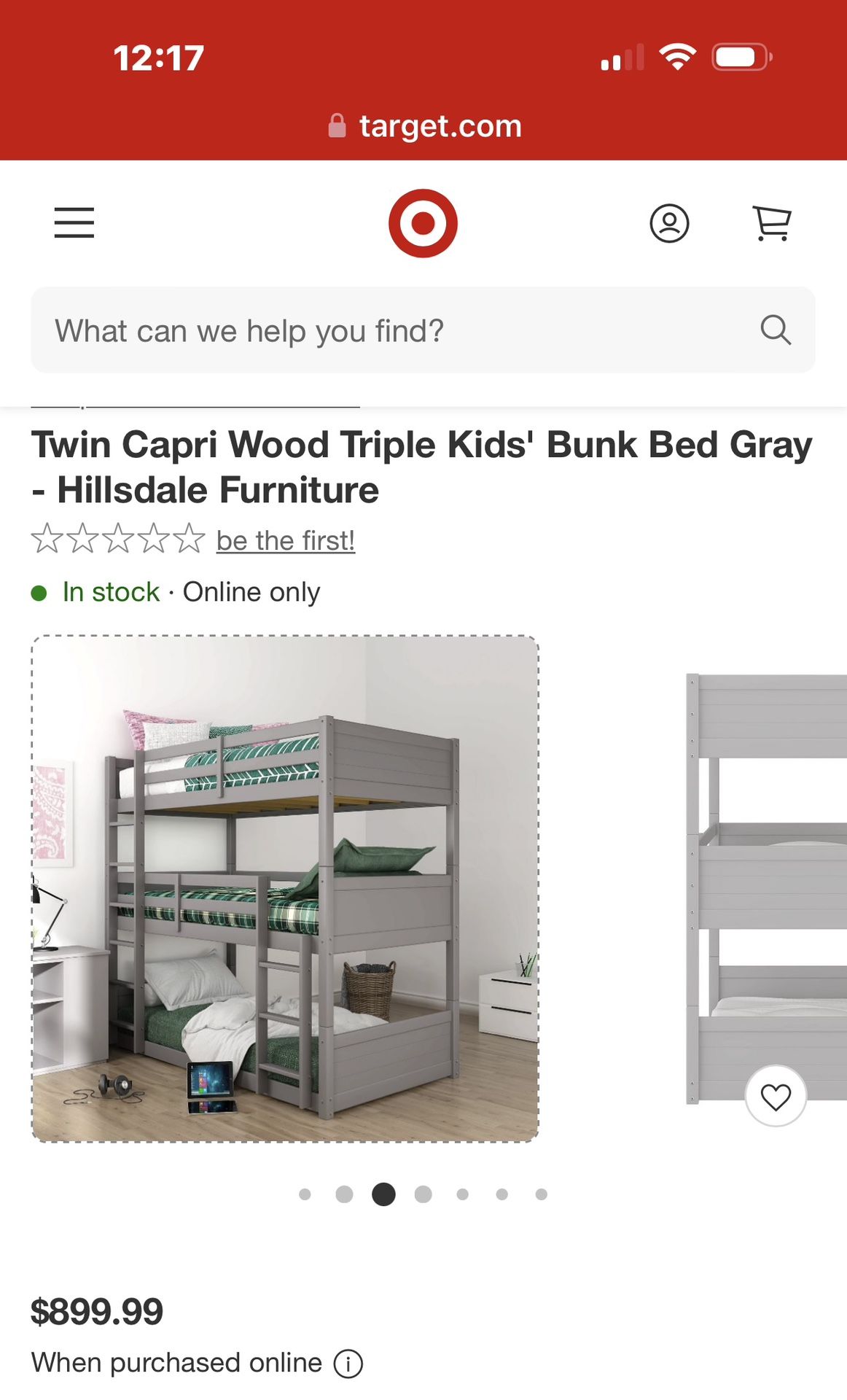 Twin Size Triple Bunk Bed