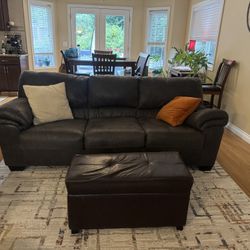 Sofa & Storage Ottoman (no Pillows)