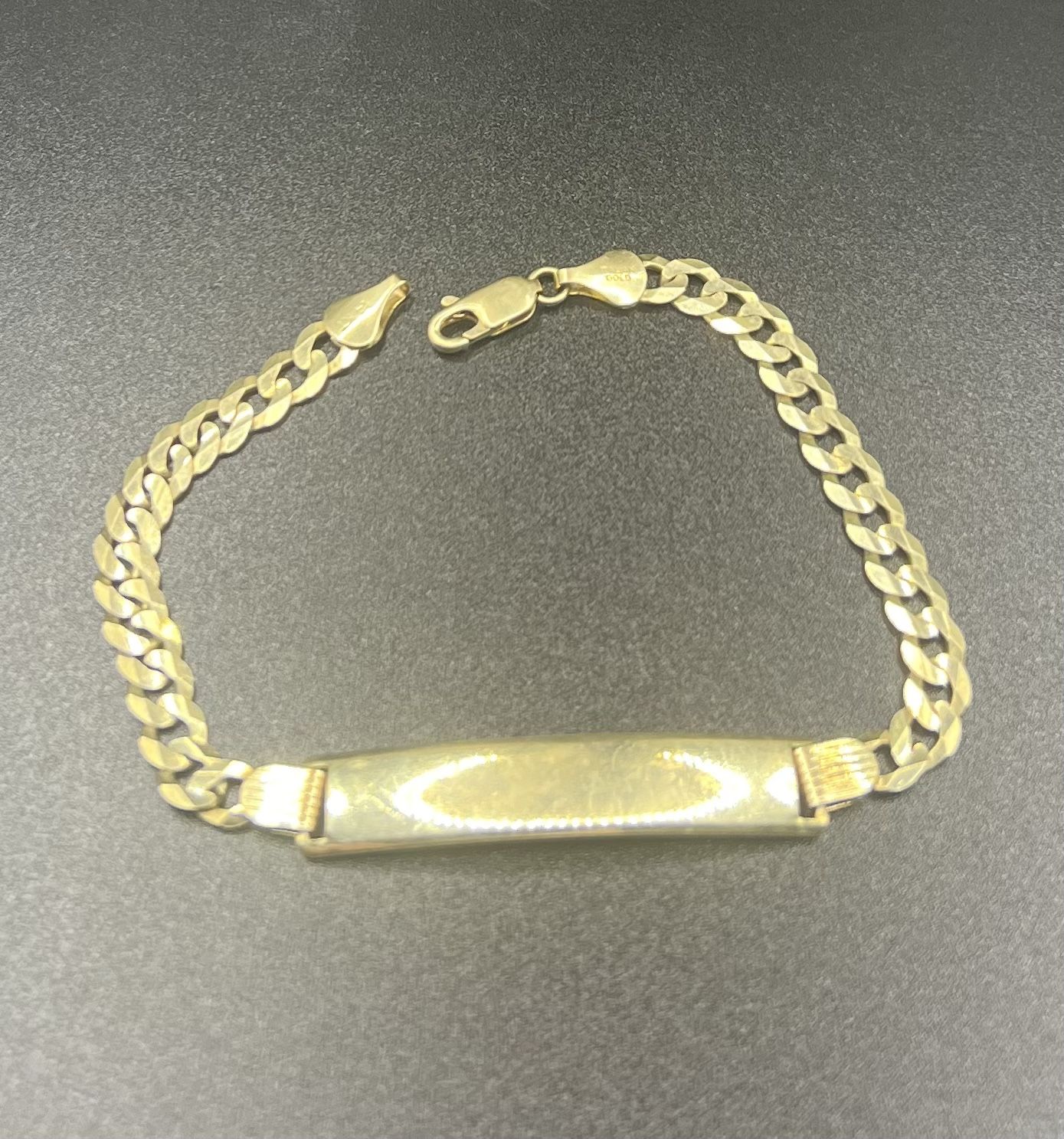 14k Gold Miami Curb Link Name Bracelet