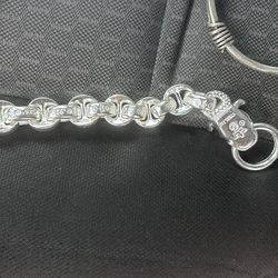 Sterling silver dragon bracelet