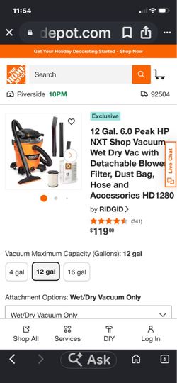 Vaccum Ridgid 12 g