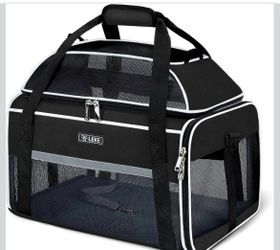 Top-Expandable Pet Carrier 17x11x9.5 Inch Alaska Hawaiian Airline Approved Soft Sided Underseat to 12lbs Travel Carriers for Small Dogs and Cats with 