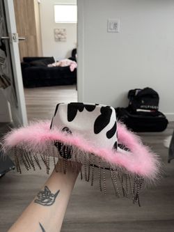 Pink Fluffy Cowgirl Hat