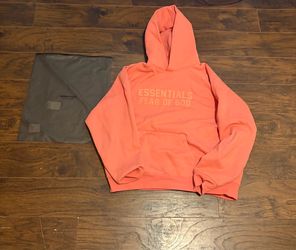 Fear of God Essentials Pullover Hoodie Coral