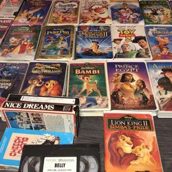 Disney collection and Head Cleaning VHS
