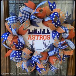 Beautiful Houston Astros Wreath 