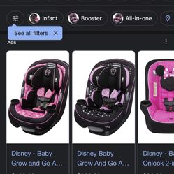 Disney Edition Girl Baby Car Seat 