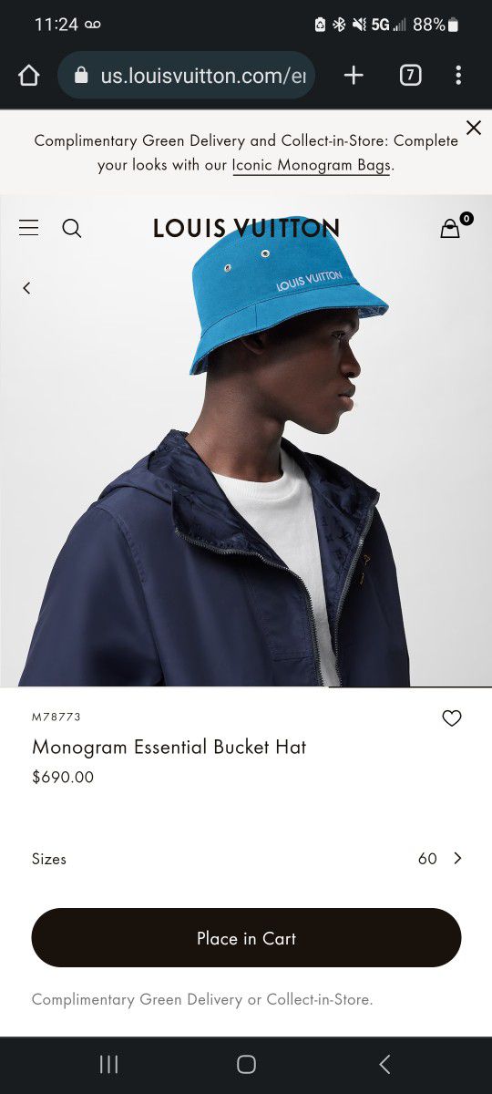 Louis Vuitton denim bucket hat for Sale in Long Beach, CA - OfferUp