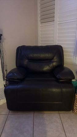 Leather recliner chair