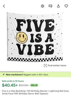 Five Is The Vibe Tapestry