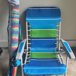 4 Position Rio Beach Chair &  Umbrella
