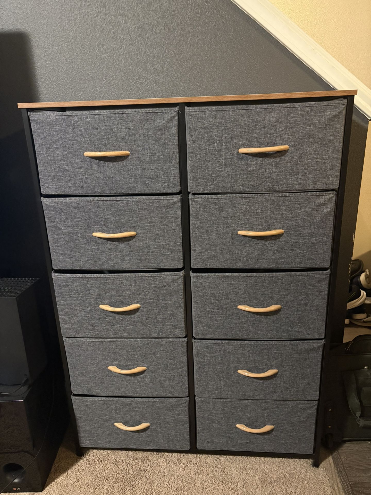 10 Drawer Fabric Dresser - Like New