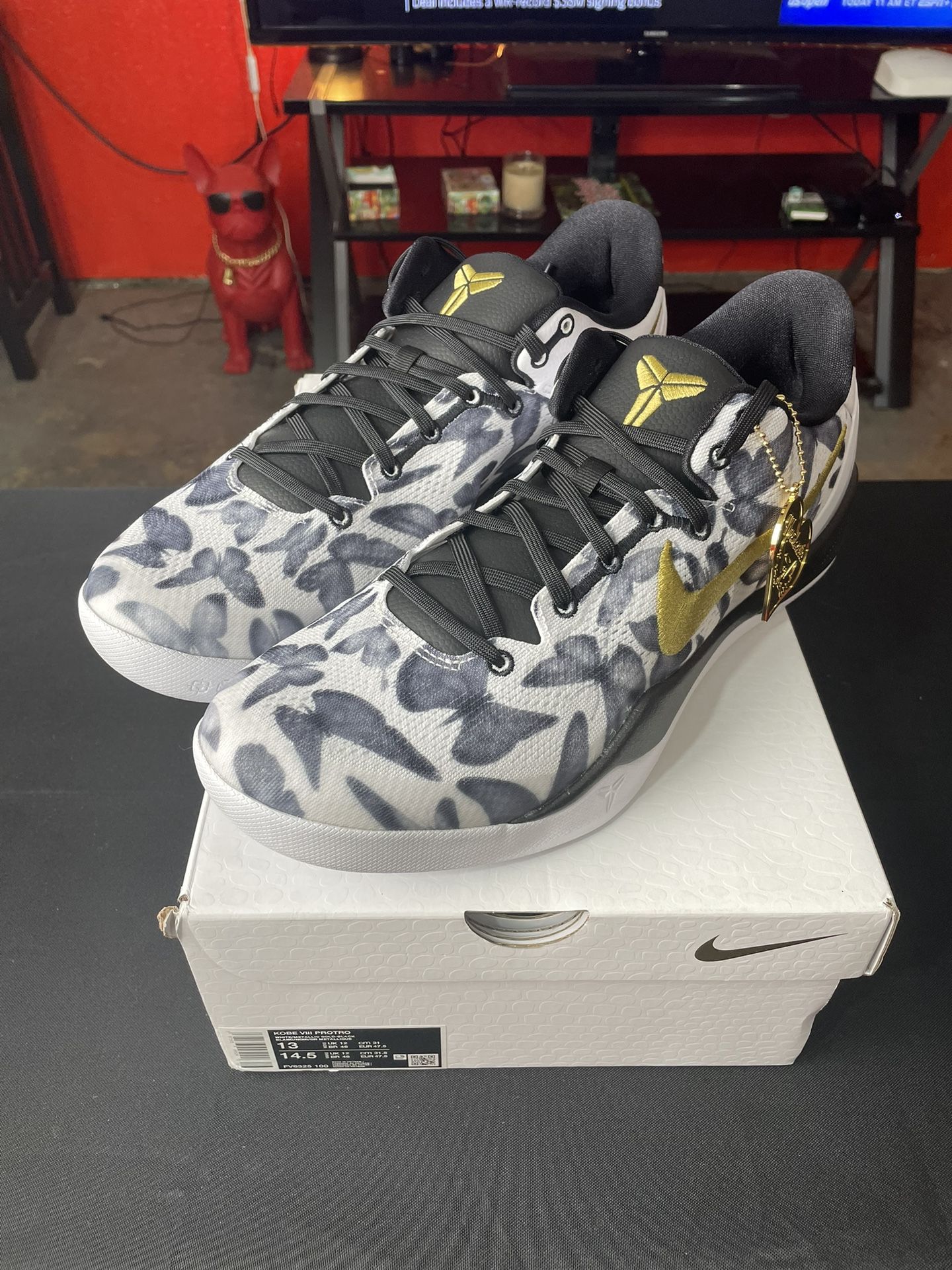 Kobe 8 Protro Mamba it’s Sz 13 Jordan 1 Mid Black and Gold Sz 11.5 Dunk Low Red Panda Sz 11