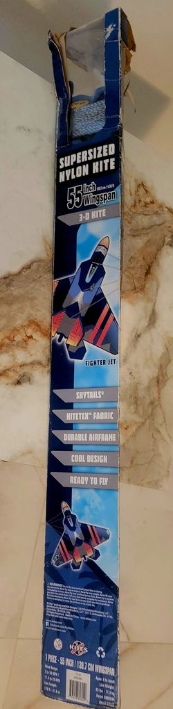 X KITES Supersized 3-D Fighter Jet Kite 55" Wingspan