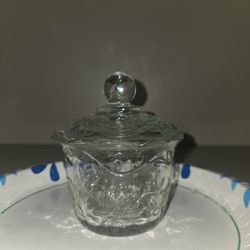 Vintage Princess House Crystal Sugar And Creamer Set 